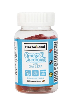 Herbaland Kids Omega 3 with DHA and EPA 60 Adet