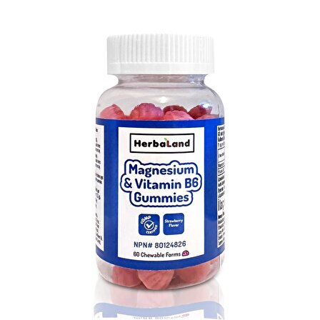 Herbaland Gummies Magnezyum ve Vitamin B6 60 Çiğnenebilir Form