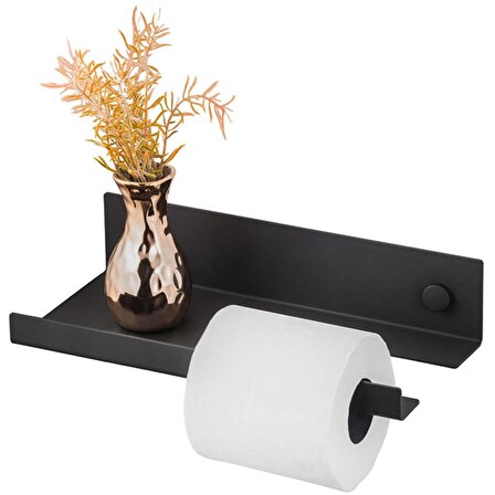 Dekoratif Siyah Metal Banyo Wc Kağıt Rulo Peçetelik Tuvalet Banyo Peçete Askısı