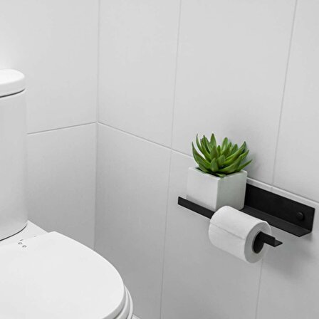 Dekoratif Siyah Metal Banyo Wc Kağıt Rulo Peçetelik Tuvalet Banyo Peçete Askısı