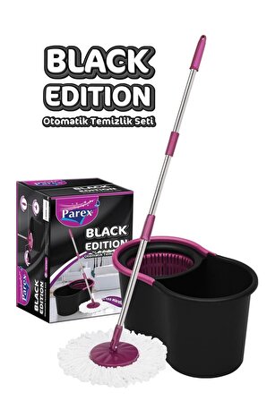 Black Edition Otomatik Temizlik Seti - Kova Mop Seti