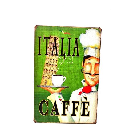 Dekoratif Plaka İtalia Coffee