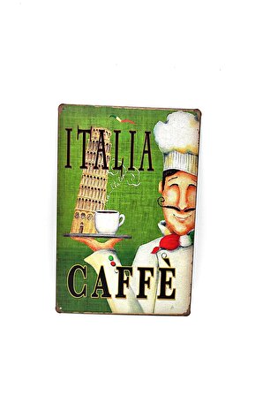 Dekoratif Plaka İtalia Coffee