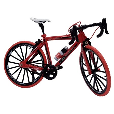 Metal Alaşım 1:8 Die Cast Model Yarış Bisikleti Free Ride Kırmızı