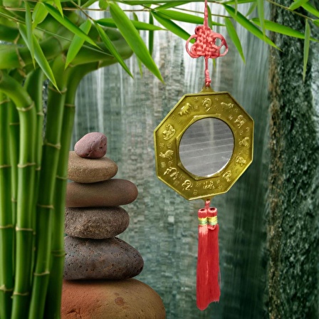 Çin Feng Shui Bagua Ayna 12x40 cm