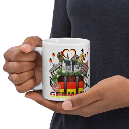 Almanya Kupa Bardak 2 Adet Seyahat Hatıra Germany Mug