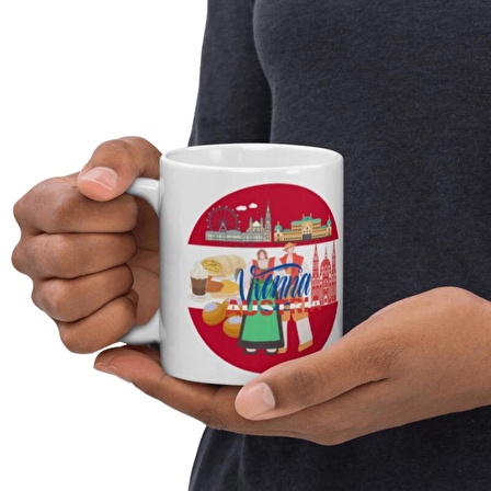 Avusturya Kupa Bardak 2 Adet Seyahat Hatıra Austria Mug