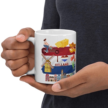 Hollanda Kupa Bardak 2 Adet Seyahat Hatıra Holland Mug