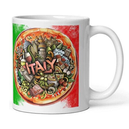 İtalya Kupa Bardak 2 Adet Seyahat Hatıra Italy Mug