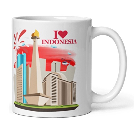 Endonezya Kupa Bardak 2 Adet Seyahat Hatıra Indonesia Mug