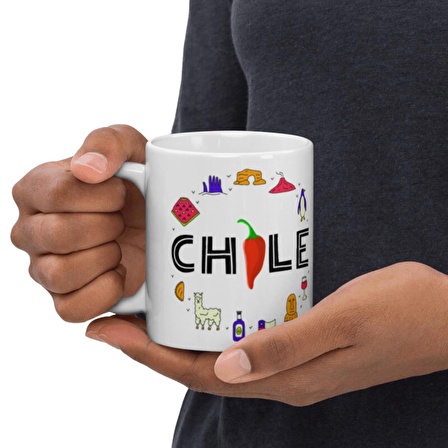 Şili Kupa Bardak 2 Adet Seyahat Hatıra Chile Mug