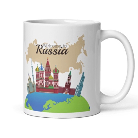 Rusya Kupa Bardak 2 Adet Seyahat Hatıra Russia Mug