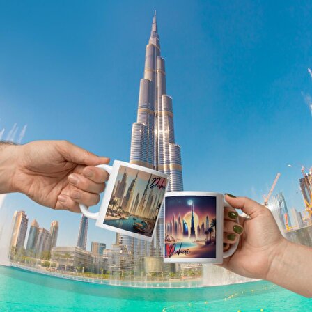Dubai Kupa Bardak 2 Adet Seyahat Hatıra Dubai Mug