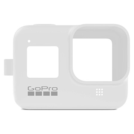 GoPro Hero5-6-7 Uyumlu Bileklik ve Boyunluklu Beyaz Silikon Kılıf