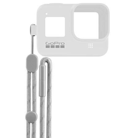GoPro Hero5-6-7 Uyumlu Bileklik ve Boyunluklu Beyaz Silikon Kılıf
