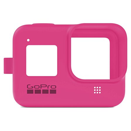 GoPro Hero5-6-7 Uyumlu Bileklik ve Boyunluklu Pembe Silikon Kılıf