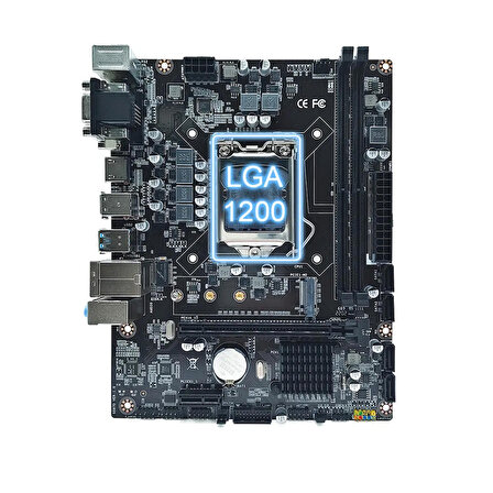 Baddin Aksesuar H510 Intel H510 LGA 1200 DDR4 2666 MHz Masaüstü Anakart