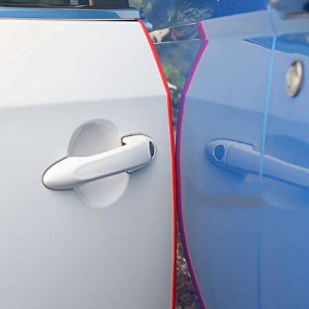 5 Metre Şeffaf  Kapı Darbe Koruma Bandı Araba Kenar Koruyucu Silikon Yapışkan Fitil Şerit