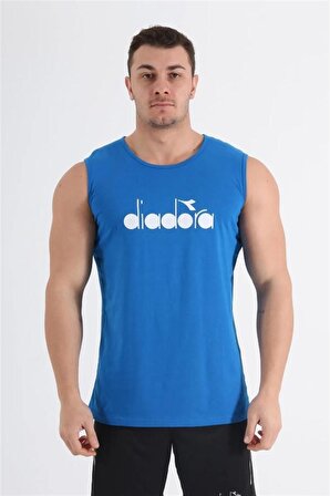 Diadora Therm Erkek Saks Kolsuz T-shirt - 1ATL01-Saks