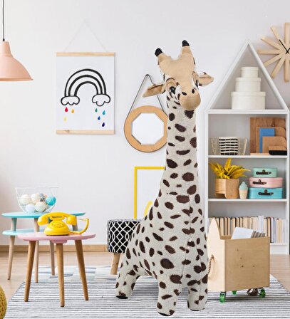 Büyük Yumuşak 1 Metre Oyuncak Peluş Zürafa, Uyku ve Oyun Arkadaşı-100 cm,hm403