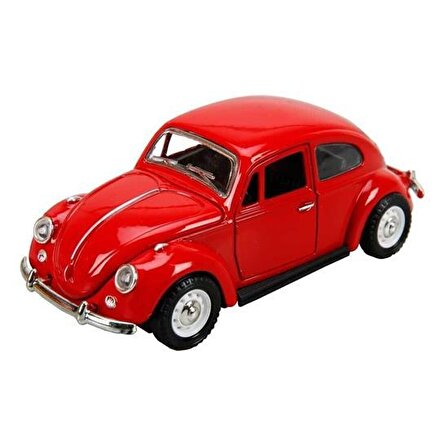 Çek-Bırak Model Araba Volkswagen Beetle Vosvos Kırmızı Otomobil