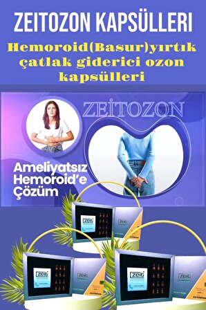 Hemoroid (Basur) Kremi Genital Bölge Bakımı Kaşıntı Tahriş Karşıtı Doğal Aktif Ozon Kapsülleri 12 Ad