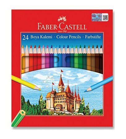 Faber Castell Kuru Boya 24'Lü Büyük Boy Karton Kutu