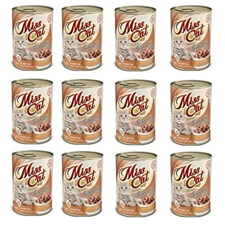 Miss Cat Sığır Etli Pate/Ezme Kedi Konserve x 12 Adet