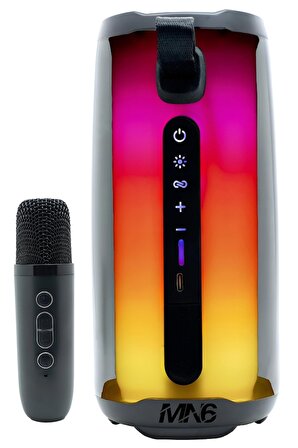 Pluse 5 Mikrofonlu Bluetooth Hoparlör,Şok Edici Bass.mikrofonlu Hoparlör, 360° Işıklandırma,mikrofonlu Ses Bombası,BT 5,3, Taşınabilir bluetooth hoparlör