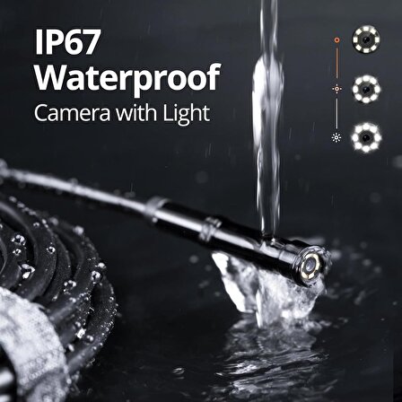 DEPSTECH Işıklı Endoskop Kamera, 1080P HD Muayene Kamerası 5m Kablo - 7.9mm