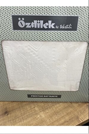 Nivemeshome Prestij Çift Kişilik Emboss Battaniye Krem 220 x 240 cm