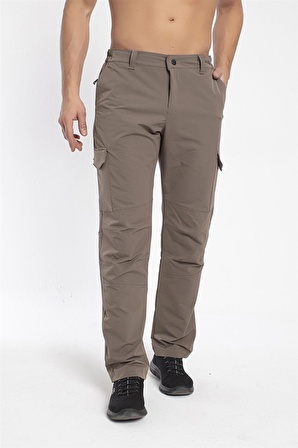 Crozwise Outdoor - Çift Kargo Cepli Erkek Açık Kahve Pantolon - 2198-03