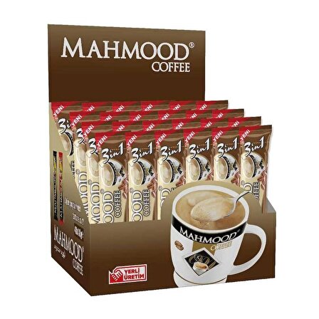 Mahmood Coffee 3ü1 Arada ve 3ü1 Arada Sütlü Köpüklü ve 2si1 Arada 3'lü Set 48 Adet