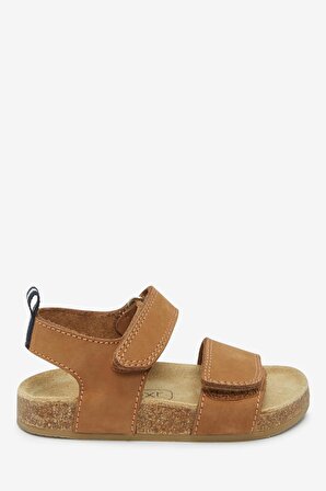 Tan Brown Corkbed Comfort Sandalet