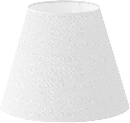 Lambader Başlık Beyaz Konik Şapka 38x30x22 Cm Dekoratif Özel Yüksek Kalite Kumaş