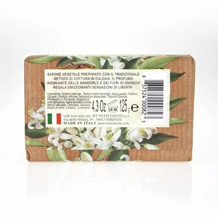 Sabun Marsiglia in Fiore Badem ve Portakal Çiçeği Vegan Bakım 125 g