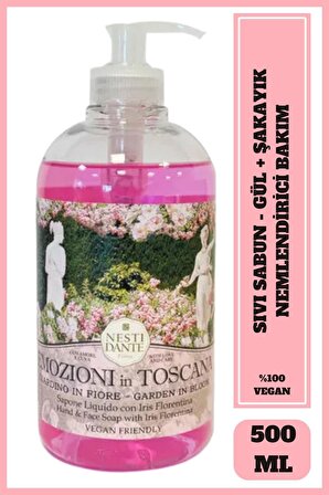 Sıvı Sabun Emozioni in Toscana Çiçeksi Bahçe Arındırıcı Vegan Bakım 500 ml