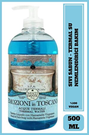 Sıvı Sabun Emozioni in Toscana Termal Su Arındırıcı Vegan Bakım 500 ml