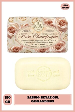 Sabun Le Rose Campagna Beyaz Gül Suyu ve Kokulu Nemlendirici Vegan Bakım 150 g