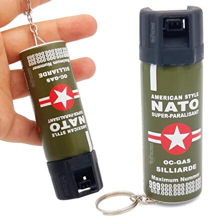 NATO Biber Gazı 50ml Anahtarlık Halkalı Göz Yaşartıcı Sprey