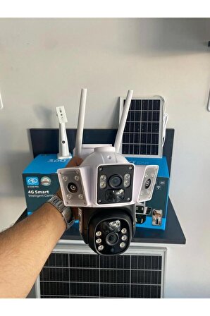 3037- 1080p Full HD Solar Güneş Enerjili Kamera - 4g Güneş Enerjili Sim Kartlı Kamera Smart
