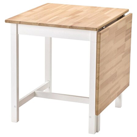 PINNTORP Katlanır Mutfak Masası, Açık Kahverengi-beyaz, 2-4 Kişilik, Katlanabilir, 67/124x75 cm