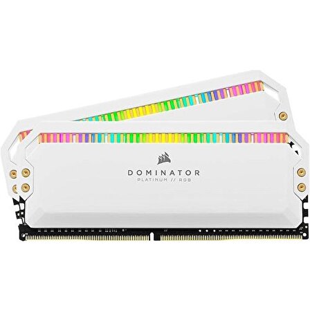 CORSAIR 16GB (2X 8GB) DDR 4000MHZ CL19 DUAL KIT PC RAM DOMINATOR PLATINUM RGB CMT16GX4M2K4000C19W BEYAZ