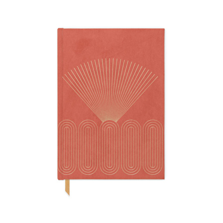 DESIGNWORKS INK TERRACOTTA DEFTER / RADIANT RAYS - BOOKCLOTH 21x15 cm.