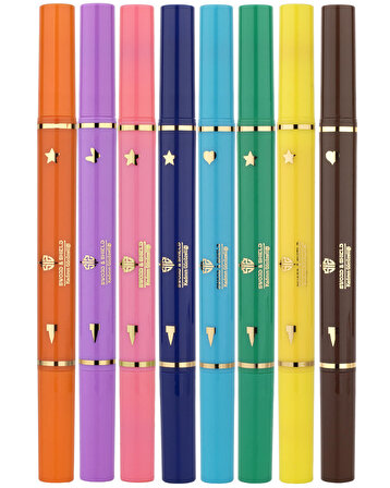 S&S 8 Renkli Çift Taraflı Neon Pen Eyeliner Seti