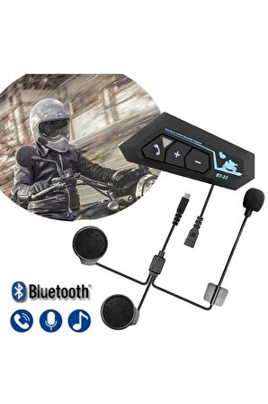 Teknoloji Kask Kulaklık Bt22 Bluetooth Motosiklet Kulaklık 5.0 Bluetooth Intercom Motorcu