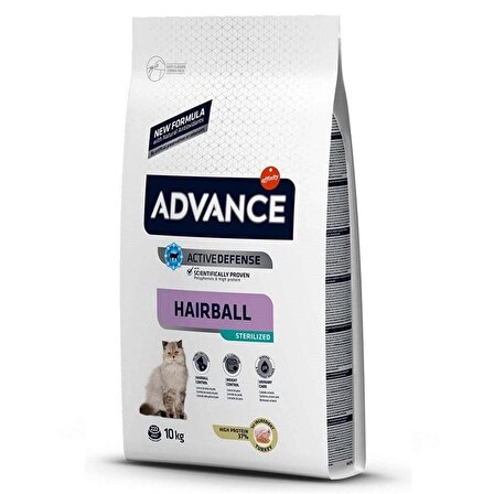 Advance Cat Sterilized Hairball Hindili Kısır Kedi Maması 10 Kg