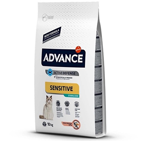 Advance Sensitive Sterilised Somonlu 10 kg Kısırlaştırılmış Yetişkin Kedi Maması