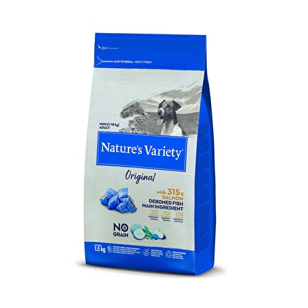 Nature's Variety Somonlu Mini Irk Yetişkin Kuru Köpek Maması 1.5 kg
