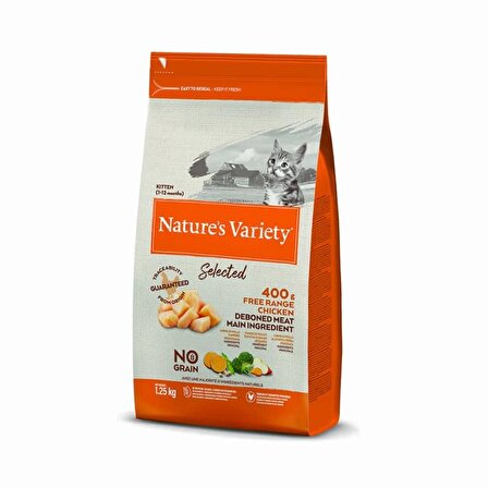Nature's Variety No Grain Serbest Gezen Tavuklu 1,25 kg Tahılsız Yavru Kedi Maması
